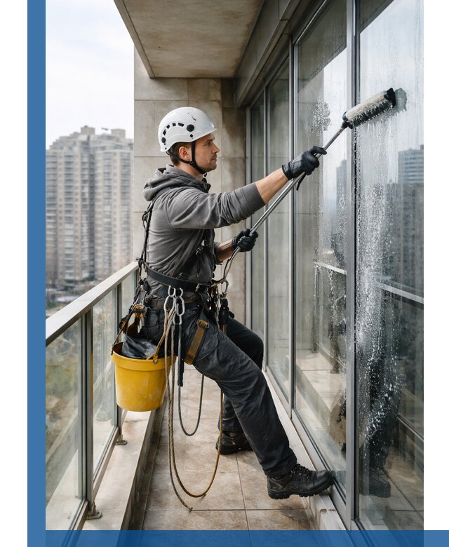 Профессиональная мойка балконного остекления в Новотроицке