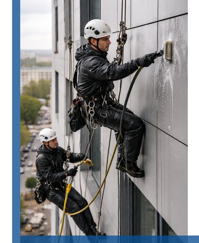Профессиональная мойка фасада из композита в Новотроицке