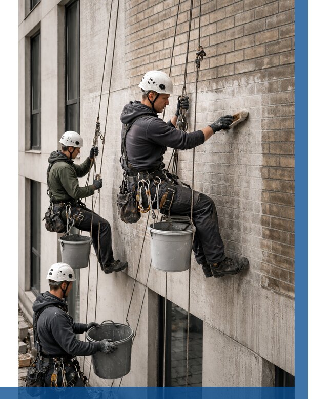 Удаление высолов с фасада в Новотроицке от 262 р. | ВЫСОТНИК-Нвт