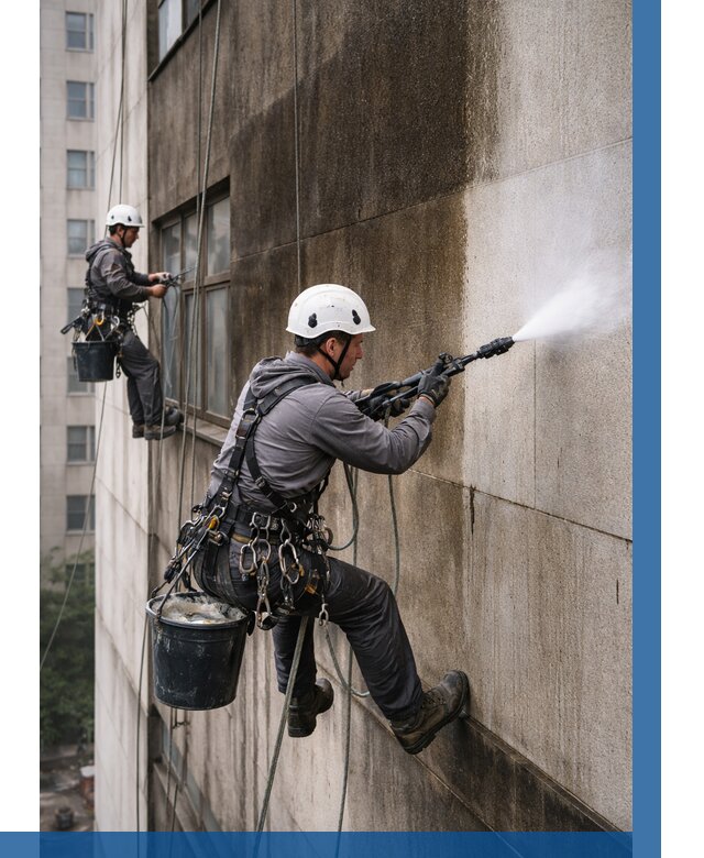 Очистка фасада от копоти в Новотроицке от 262 р. | ВЫСОТНИК-Нвт