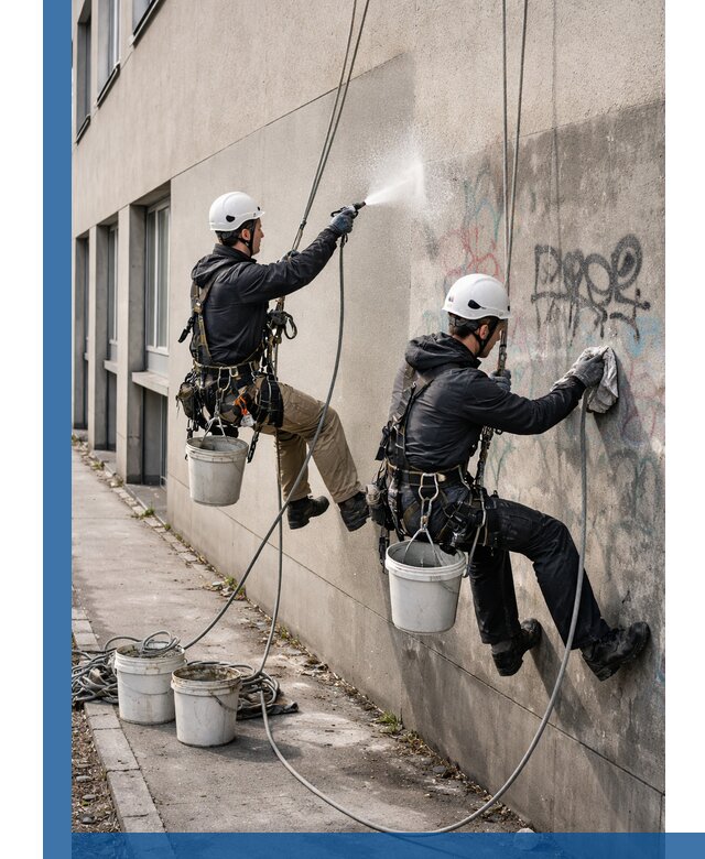 Антиграффити покрытие фасада с защитой от надписей в Новотроицке