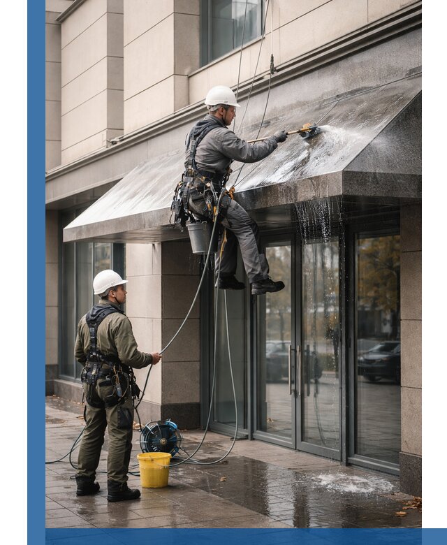 Профессиональная мойка козырьков и навесов в Новотроицке