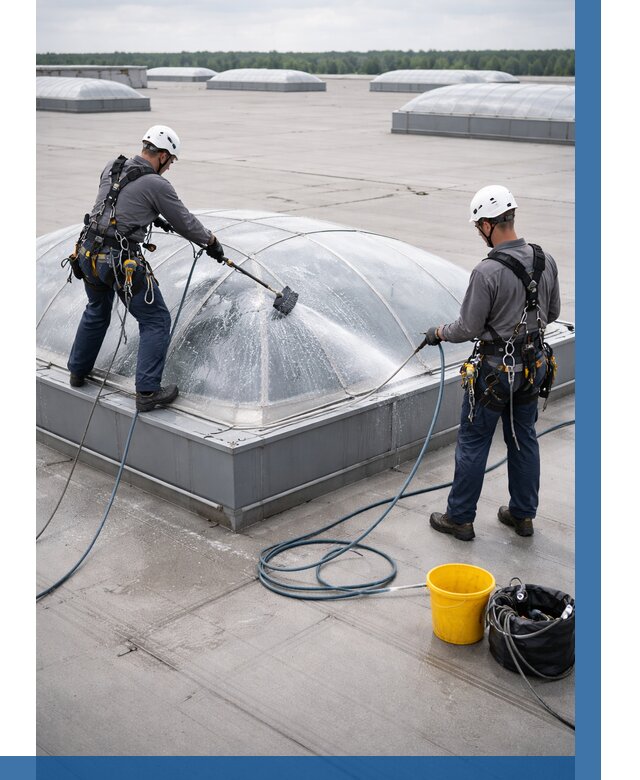 Мойка зенитных фонарей в Новотроицке, заказать от 4711 р. | ВЫСОТНИК-Нвт