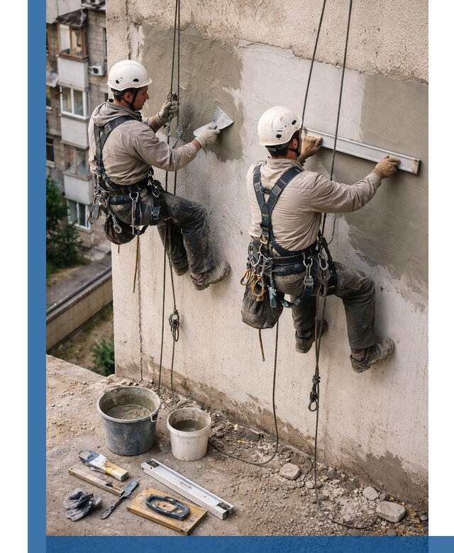 Комплексный ремонт штукатурного фасада с гарантией в Новотроицке