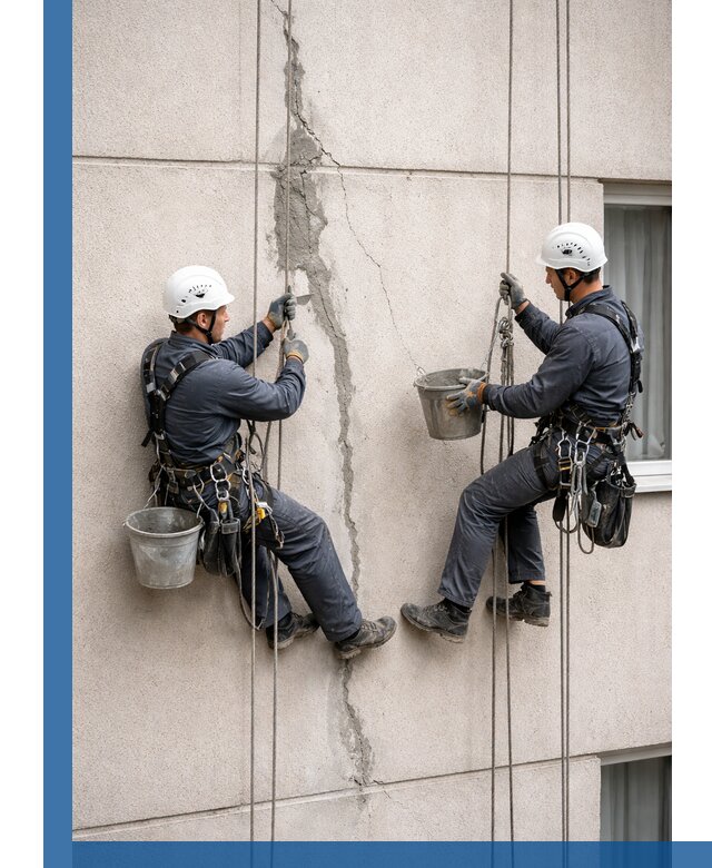 Заделка трещин на фасаде в Новотроицке с гарантийным ремонтом