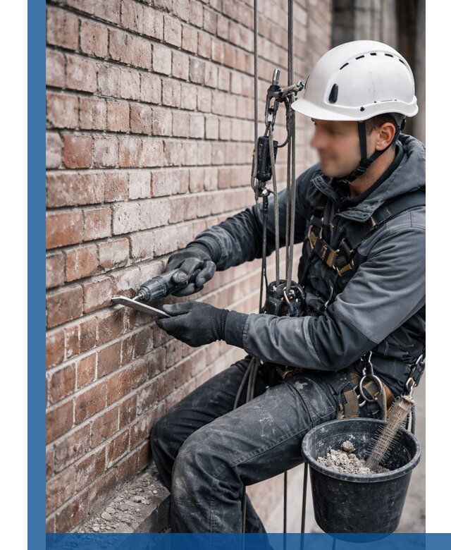 Расшивка кирпичных швов фасадов и стен, ремонт в Новотроицке