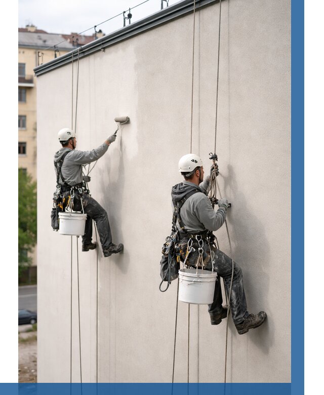 Покраска оштукатуренного фасада в Новотроицке от 335 р. | ВЫСОТНИК-Нвт