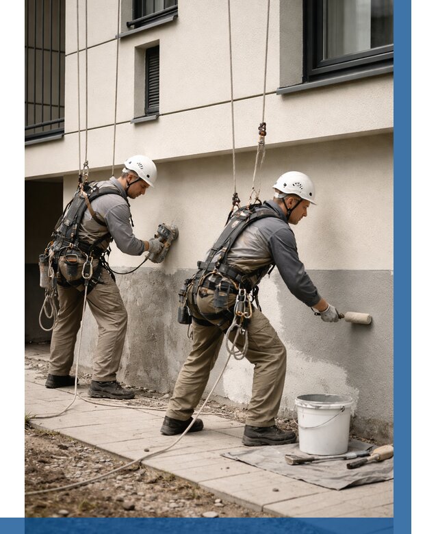 Окраска цоколя здания в Новотроицке от 471 р. под ключ | ВЫСОТНИК-Нвт