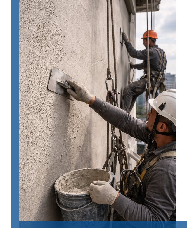 Декоративная штукатурка фасада с утеплением и защитой в Новотроицке