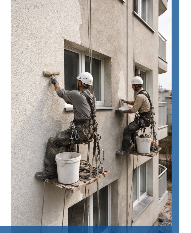 Нанесение короеда на фасад в Новотроицке от 471 р. | ВЫСОТНИК-Нвт