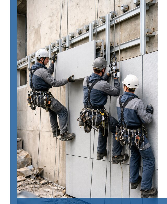 Монтаж вентилируемого фасада в Новотроицке под ключ с гарантией качества