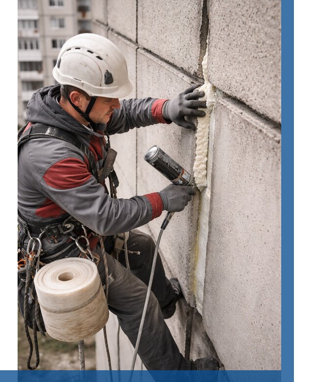 Утепление межпанельных швов в Новотроицке от 733 р. | ВЫСОТНИК-Нвт