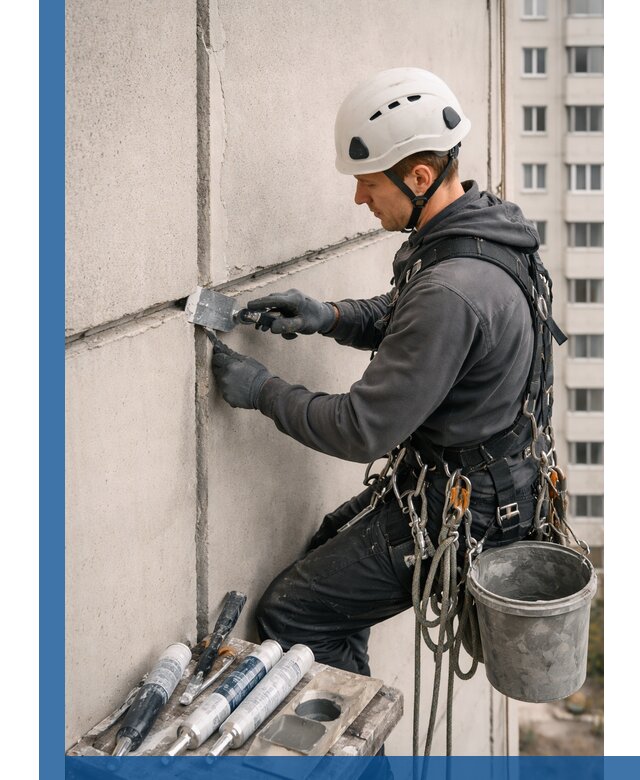 Ремонт межпанельных швов в Новотроицке герметизация и восстановление