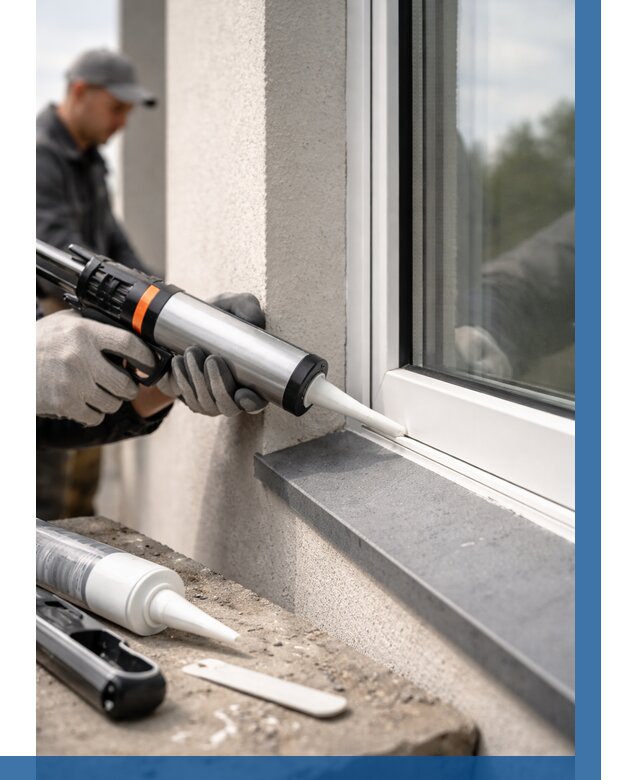 Герметизация монтажных швов окон в Новотроицке от 680 р. | ВЫСОТНИК-Нвт