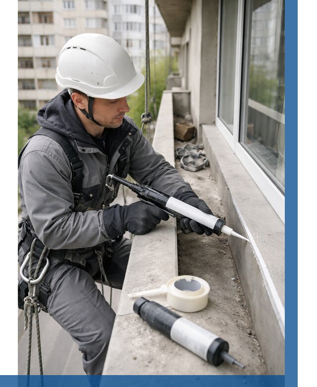 Герметизация швов лоджии в Новотроицке от 4711 р. | ВЫСОТНИК-Нвт