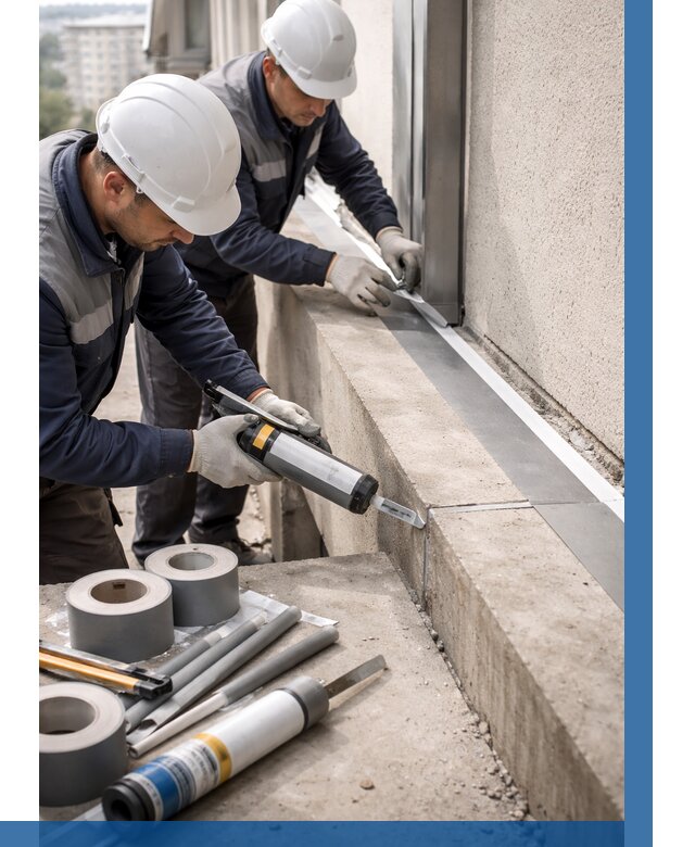 Герметизация примыкания балкона в Новотроицке от 4711 р. | ВЫСОТНИК-Нвт