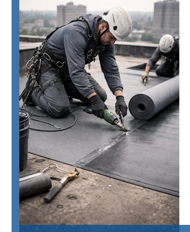 Ремонт мягкой кровли в Новотроицке с выездом промальпинистов