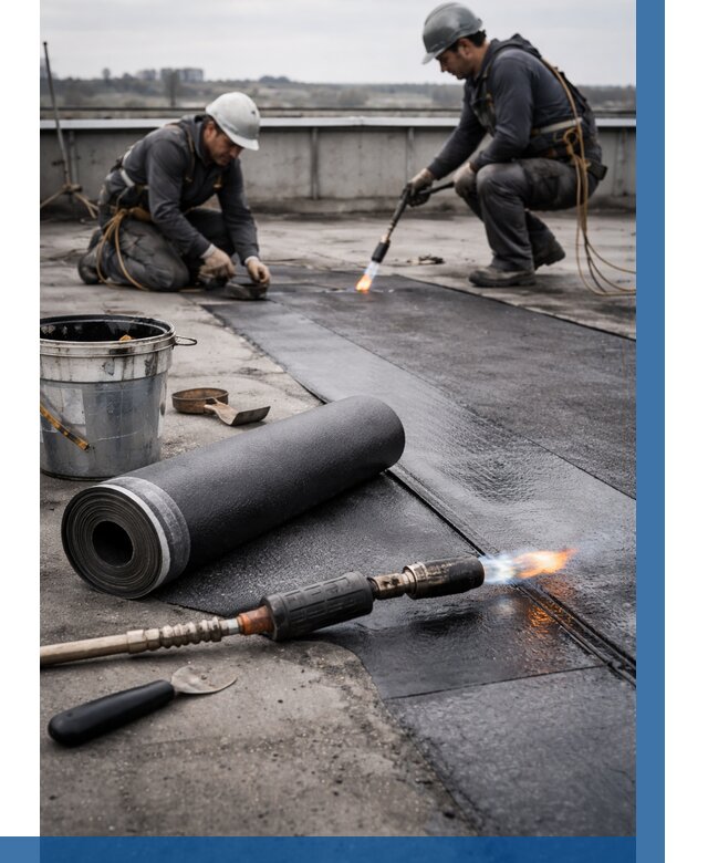 Ремонт рулонной кровли в Новотроицке от 680 р. | ВЫСОТНИК-Нвт