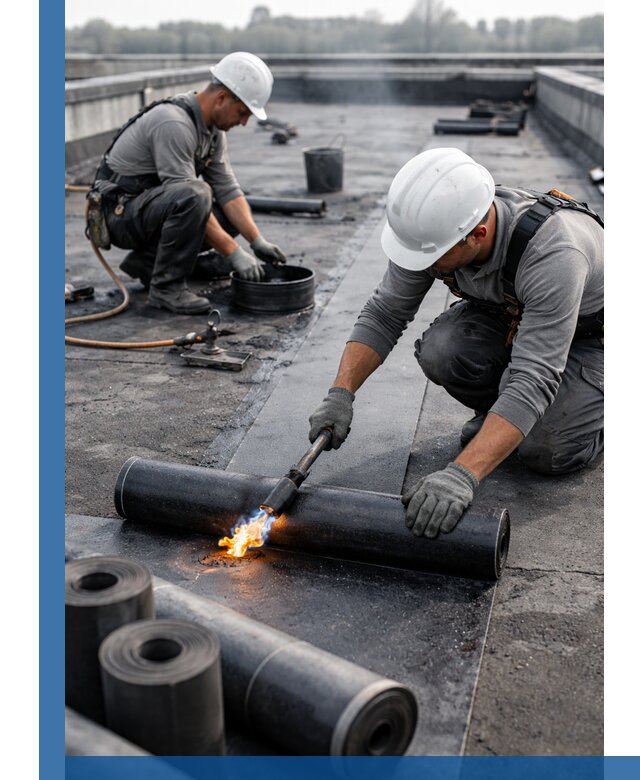 Ремонт рулонной кровли в Новотроицке герметизация и восстановление