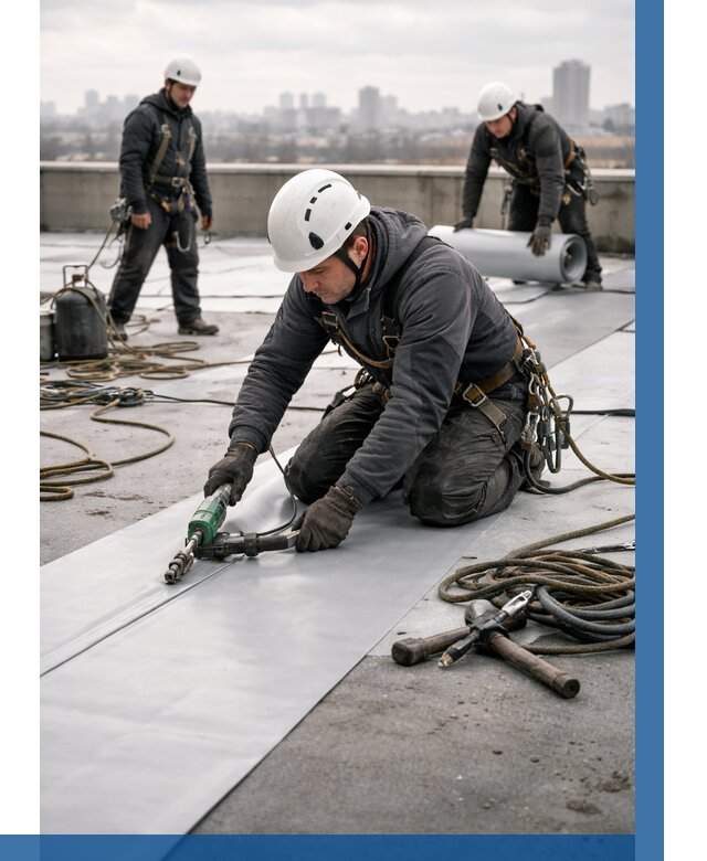 Ремонт мембранной кровли в Новотроицке от 1884 р./м2 | ВЫСОТНИК-Нвт