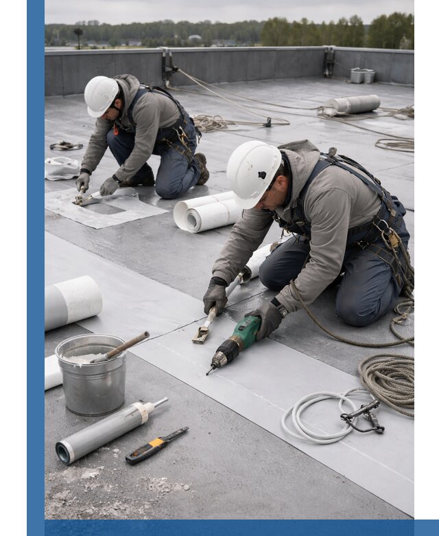 Ремонт мембранной кровли в Новотроицке качественно и с гарантией