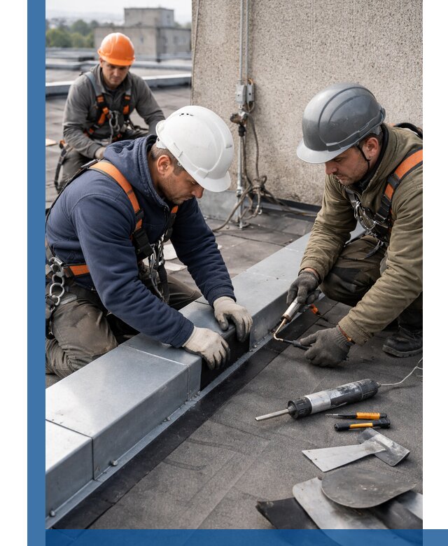 Ремонт кровельных примыканий в Новотроицке профессионально