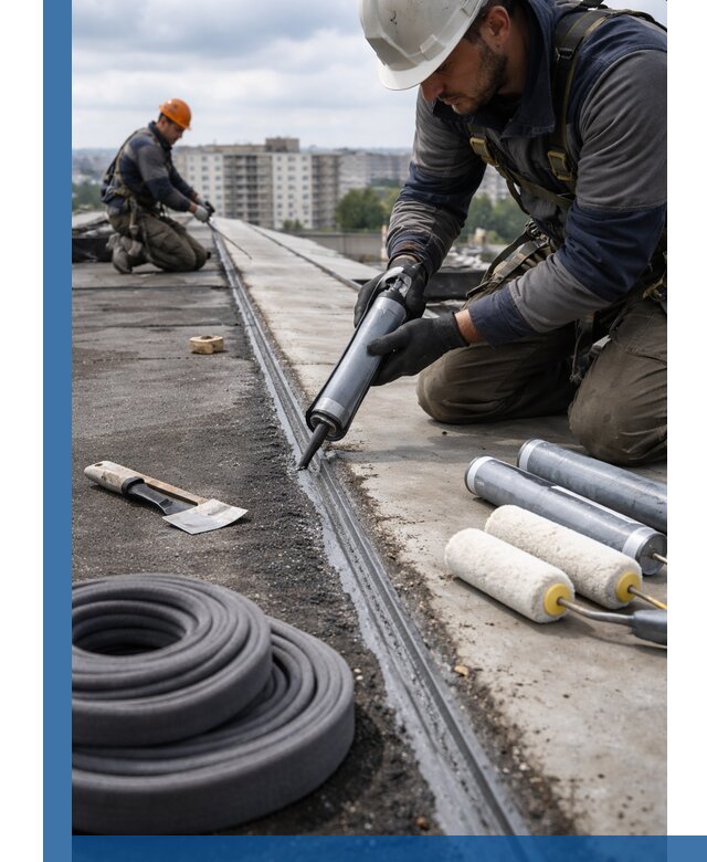 Герметизация швов кровли в Новотроицке с гарантией герметичности