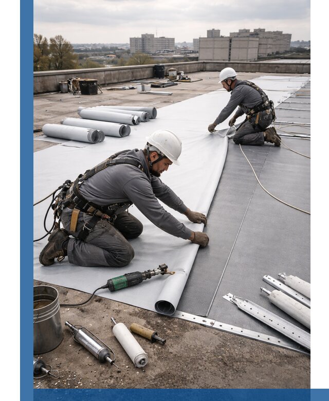 Монтаж мембранной кровли в Новотроицке для промышленных зданий