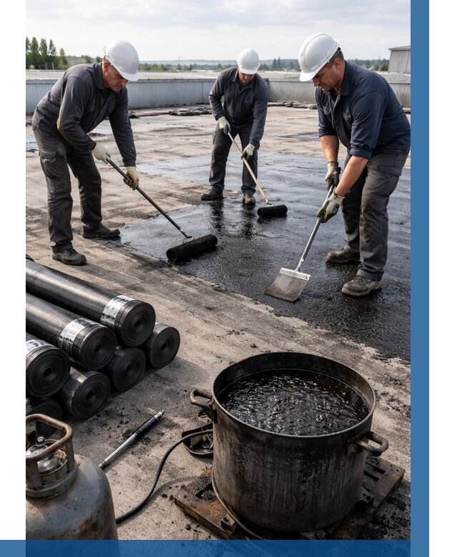 Гидроизоляция кровли мастикой в Новотроицке от 628 р. | ВЫСОТНИК-Нвт