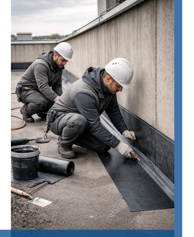 Гидроизоляция примыканий на кровле в Новотроицке от 942 р. | ВЫСОТНИК-Нвт