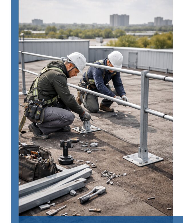 Монтаж кровельного ограждения в Новотроицке под ключ с гарантией