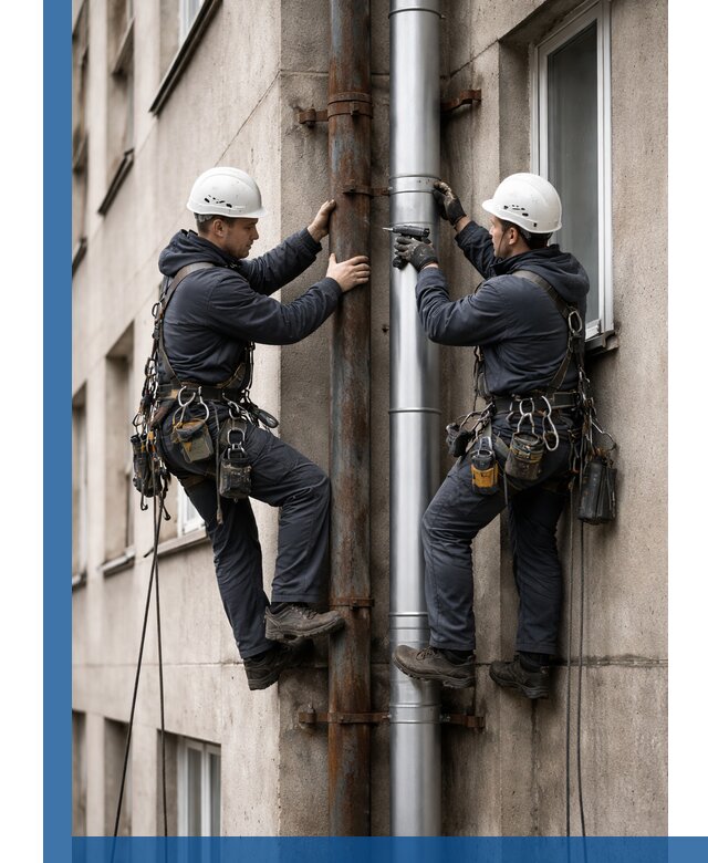 Замена водосточных труб в Новотроицке: монтаж и демонтаж под ключ