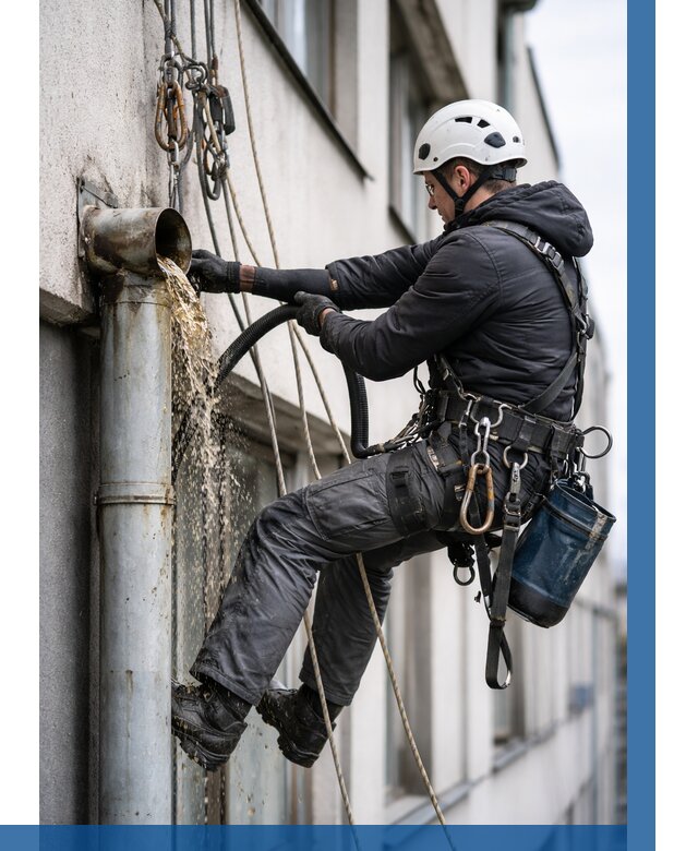 Прочистка водосточных труб в Новотроицке от 3664 р. | ВЫСОТНИК-Нвт