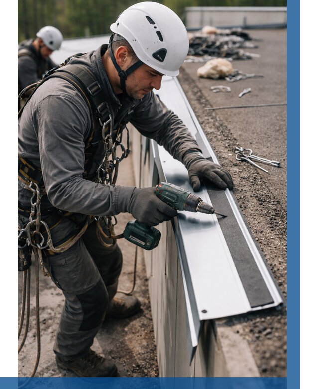 Монтаж капельника на кровле в Новотроицке от 314 р. | ВЫСОТНИК-Нвт