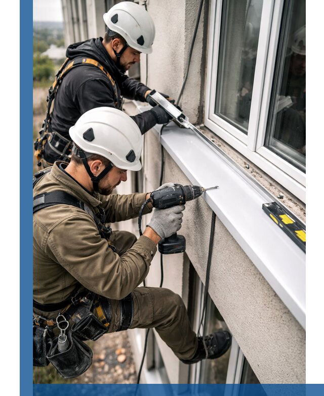 Профессиональный монтаж оконных отливов и отведения воды в Новотроицке