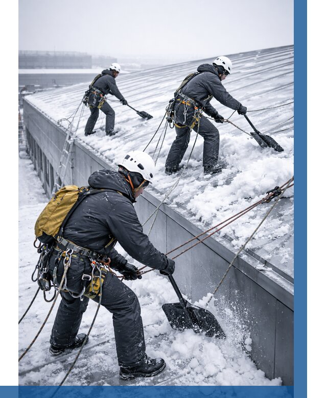 Очистка навесов от снега в Новотроицке от 4711 р. | ВЫСОТНИК-Нвт