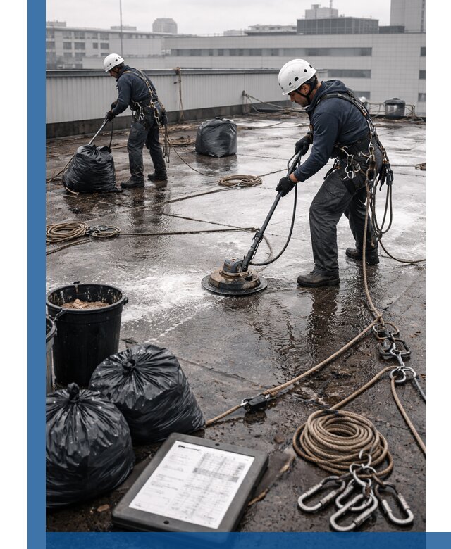 Плановая очистка кровли по графику в Новотроицке для безопасности