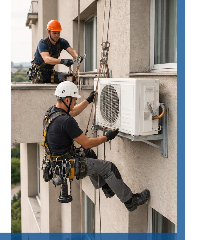 Монтаж внешнего блока кондиционера в Новотроицке от 6804 р. | ВЫСОТНИК-Нвт