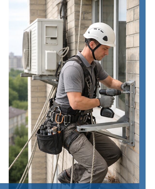 Установка кронштейнов кондиционера в Новотроицке от 3664 р. | ВЫСОТНИК-Нвт