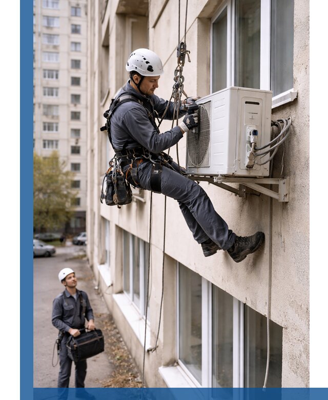 Демонтаж внешнего блока кондиционера в Новотроицке профессионально