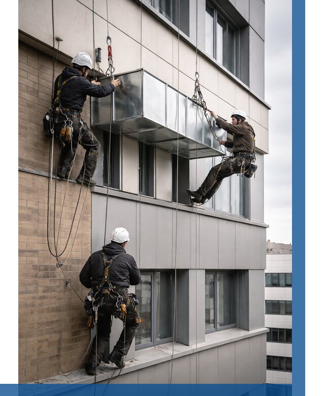 Монтаж воздуховодов на фасаде в Новотроицке от 1570 р. | ВЫСОТНИК-Нвт