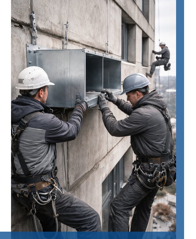 Монтаж вентиляционных коробов в Новотроицке от 3140 р. | ВЫСОТНИК-Нвт