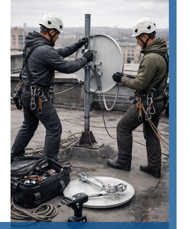 Демонтаж антенн на крыше в Новотроицке от 4711 р. | ВЫСОТНИК-Нвт