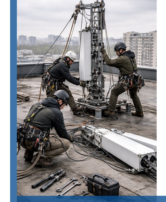 Демонтаж антенн на крыше зданий в Новотроицке с гарантией