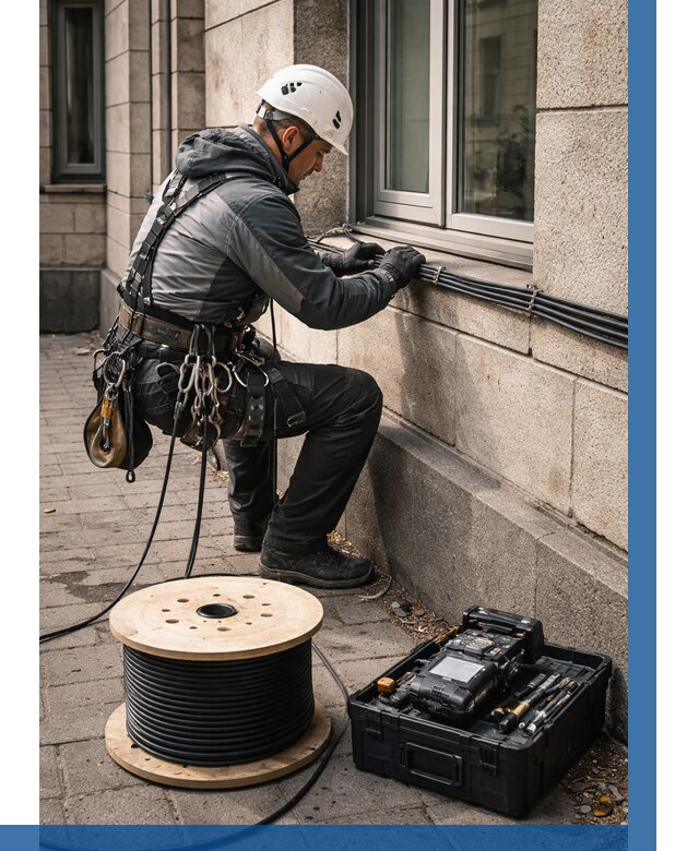 Прокладка оптоволоконного кабеля в Новотроицке от 837 р. | ВЫСОТНИК-Нвт