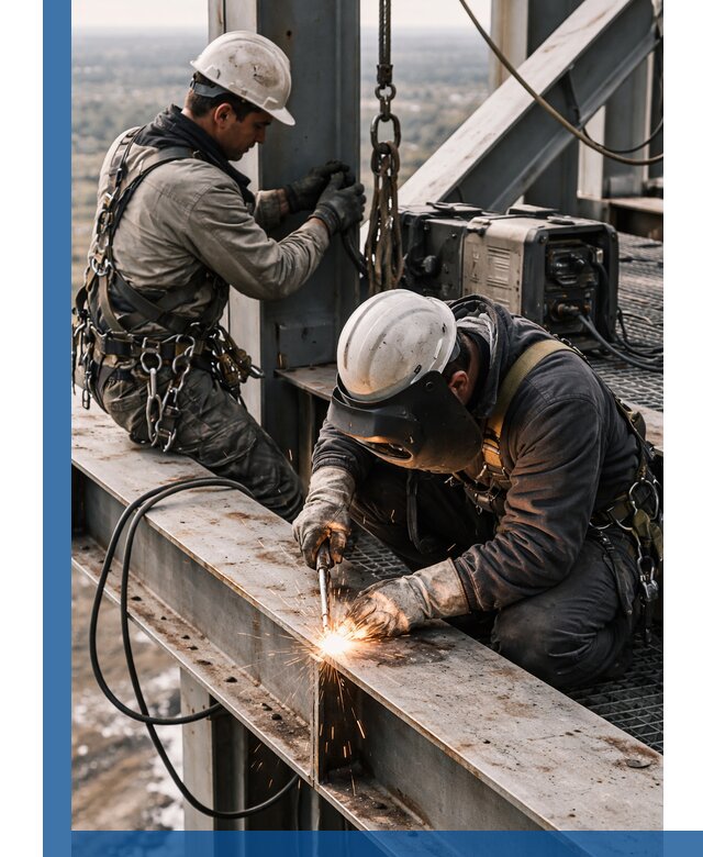 Высотные сварочные работы в Новотроицке для промышленных объектов