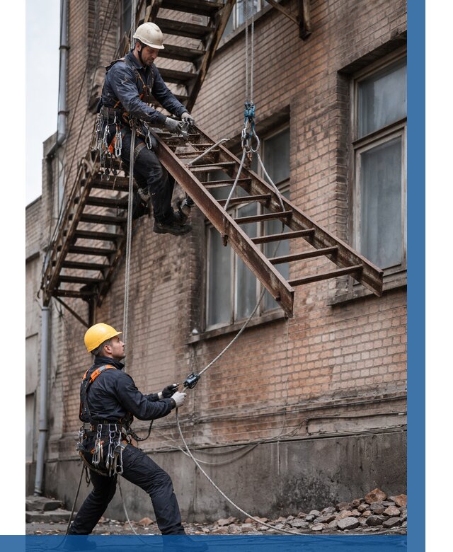 Демонтаж пожарной лестницы в Новотроицке от 12562 р. | ВЫСОТНИК-Нвт