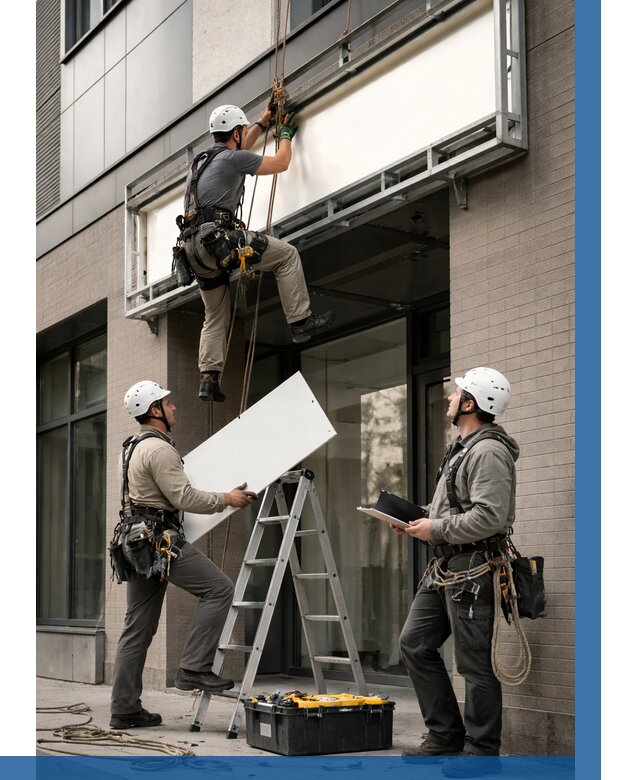 Монтаж светового короба в Новотроицке от 6804 р. | ВЫСОТНИК-Нвт