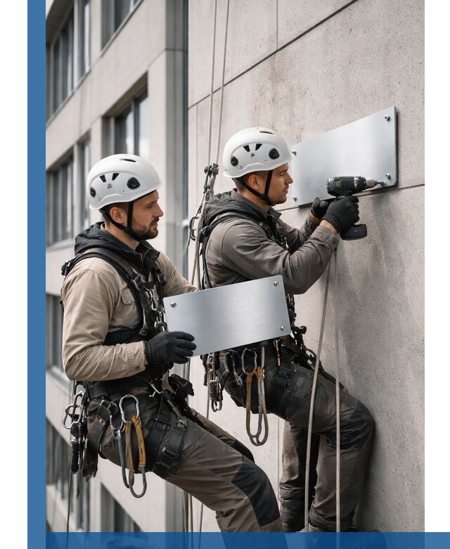 Монтаж табличек и указателей в Новотроицке для зданий и сооружений