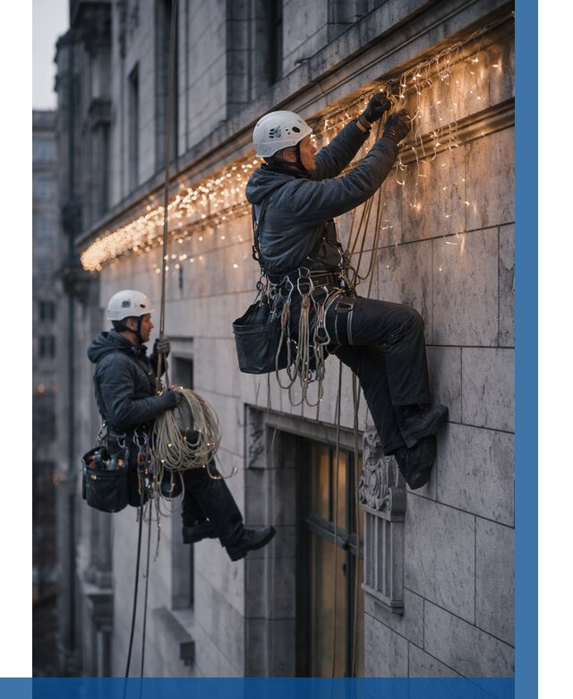 Монтаж новогодней иллюминации в Новотроицке от 8898 р. | ВЫСОТНИК-Нвт